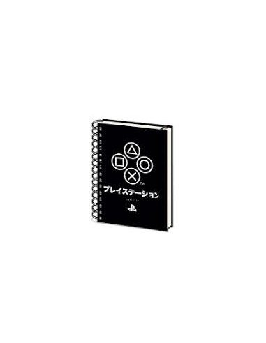 CUADERNO A5 CON ESPIRAL PLAYSTATION ONYX