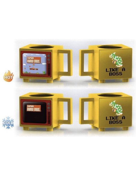TAZA TERMICA CON FORMA DE TV RETRO SUPER