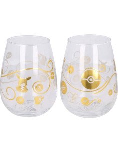 SET 2 VASOS DE CRISTAL POKEMON          