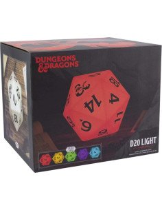 LAMPARA COLORES DRAGONES Y MAZMORRAS D20