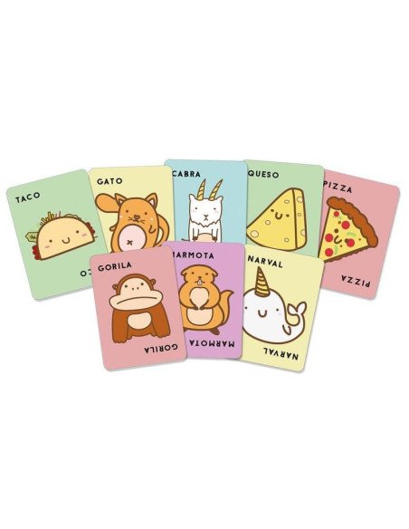 TACO, GATO, CABRA, QUESO, PIZZA 