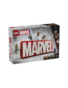 LOGOTIPO MARVEL Y MINIFIGURAS