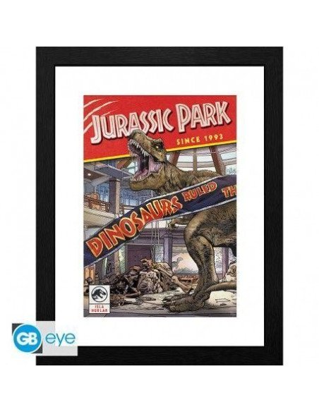 JURASSIC PARK - Tirage encadré "Comics" 