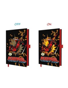 CUADERNO CON LUZ DEADPOOL