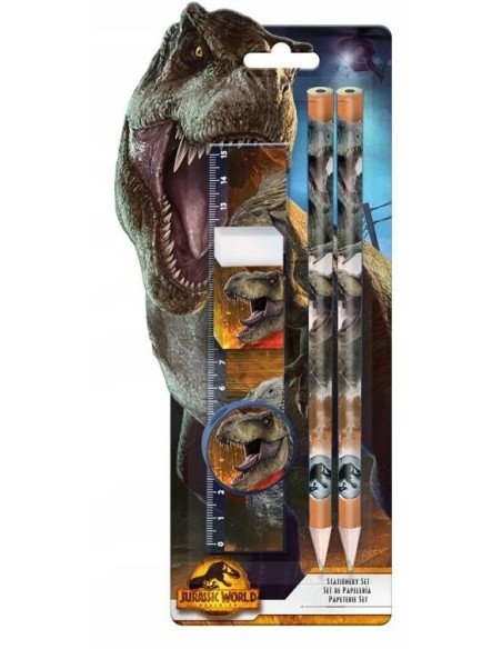 SET DE PAPELERIA JURASSIC