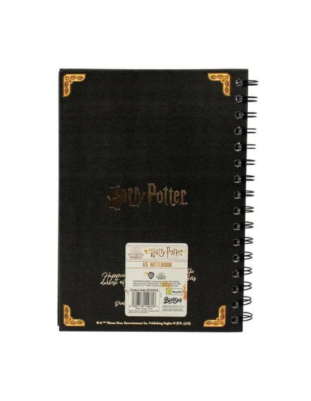 CUADERNO A5 ESCUDO DE HOGWARTS 21X14.5CM